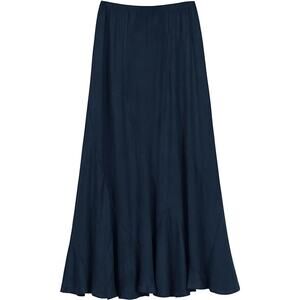 Navy Faux Suede Midi Skirt - XL - New with Tags!
